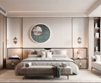 New Chinese Style Bedroom-ID:186762093