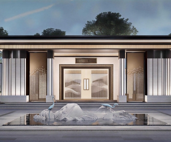 New Chinese Style Appearance Of Commercial Building-ID:775099046