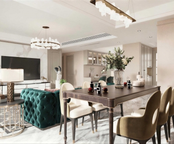 Simple European Style A Living Room-ID:747139552
