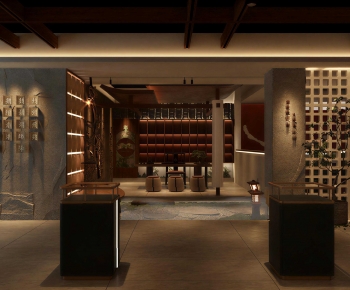 New Chinese Style Teahouse Tea House-ID:432604074