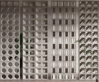 Modern Cement Brick Screen Partition-ID:154509536