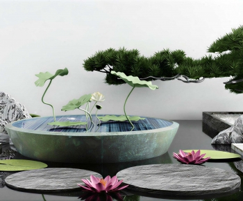 New Chinese Style Rockery Waterscape-ID:807154892