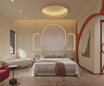 Wabi-sabi Style Bedroom-ID:819349394