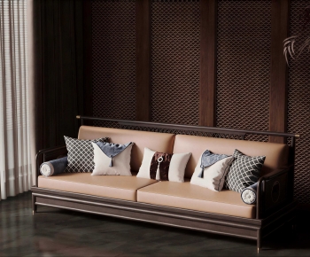 New Chinese Style A Sofa For Two-ID:618593934
