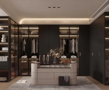 Modern Clothes Storage Area-ID:626146085