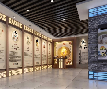 New Chinese Style Exhibition Hall-ID:374034887