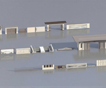New Chinese Style Building Component-ID:256400119