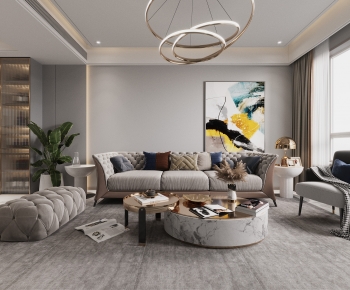 Modern A Living Room-ID:657919882