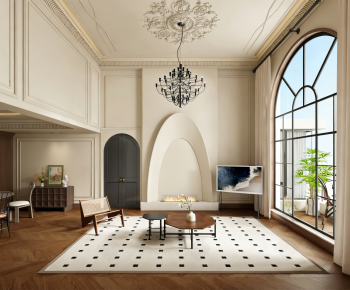 French Style A Living Room-ID:866631985