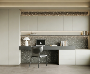 Modern Computer Desk And Chair-ID:598253013