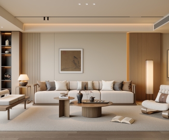 New Chinese Style A Living Room-ID:790122992