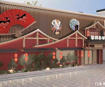 New Chinese Style Facade Element-ID:375957013