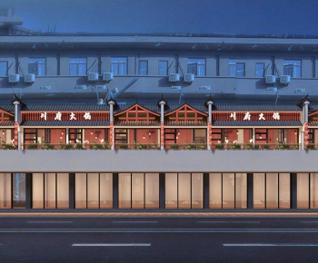 New Chinese Style Facade Element-ID:564502004