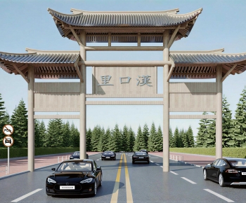 New Chinese Style Decorated Archway-ID:177035099