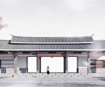 Chinese Style Ancient Architectural Buildings-ID:406894922