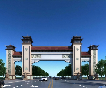 New Chinese Style Decorated Archway-ID:559840928