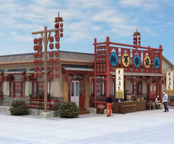 New Chinese Style Appearance Of Commercial Building-ID:354017024
