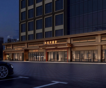 New Chinese Style Facade Element-ID:255072128