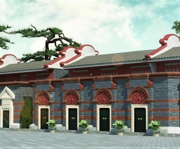 New Chinese Style Facade Element-ID:773019834