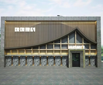 New Chinese Style Facade Element-ID:121936088