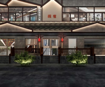 New Chinese Style Facade Element-ID:472632885