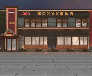 New Chinese Style Facade Element-ID:959434994