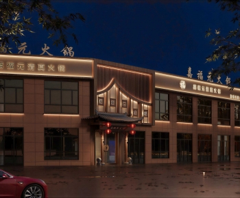 New Chinese Style Facade Element-ID:728060967