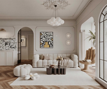French Style A Living Room-ID:494661097