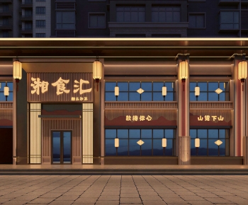 New Chinese Style Facade Element-ID:392513992
