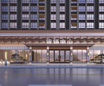 New Chinese Style Facade Element-ID:310508978