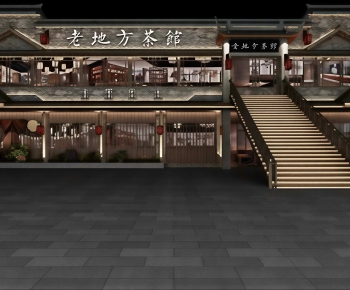 New Chinese Style Facade Element-ID:598373896
