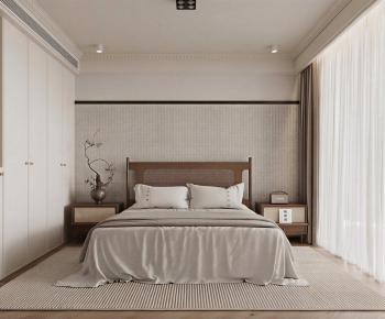 Wabi-sabi Style Bedroom-ID:410610918