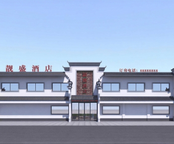 New Chinese Style Facade Element-ID:198159935
