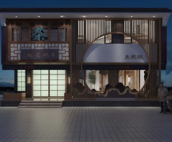 New Chinese Style Facade Element-ID:493217959