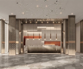 New Chinese Style Lobby Hall-ID:980372916