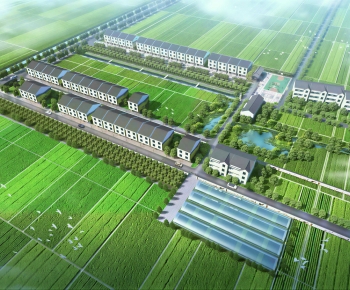 New Chinese Style Architectural Bird's-eye View Planning-ID:138705028
