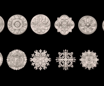 European Style Plaster Carved Top Plate-ID:696660047