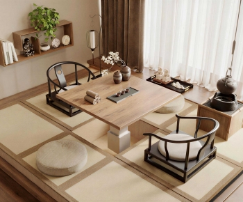 New Chinese Style Tea Tables And Chairs-ID:249199922