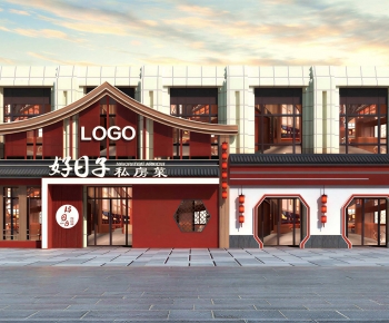 New Chinese Style Facade Element-ID:775131945