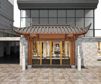 New Chinese Style Facade Element-ID:476121909