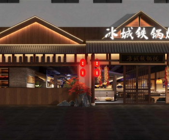 New Chinese Style Facade Element-ID:427588948