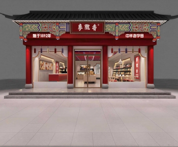 New Chinese Style Facade Element-ID:853691159