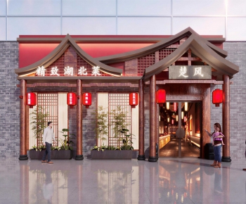 New Chinese Style Facade Element-ID:355377919