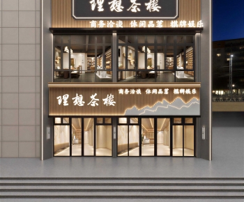 New Chinese Style Facade Element-ID:257652045