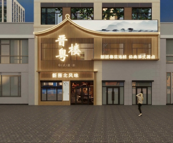 New Chinese Style Facade Element-ID:929022079
