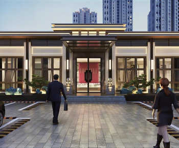 New Chinese Style Facade Element-ID:989608058