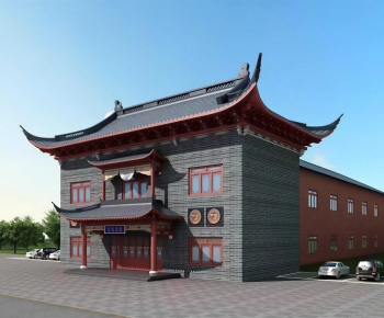 Chinese Style Ancient Architectural Buildings-ID:682322036