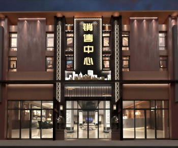 New Chinese Style Facade Element-ID:744489916