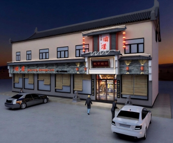 New Chinese Style Facade Element-ID:593362094