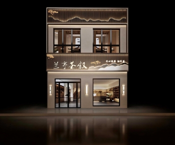 New Chinese Style Facade Element-ID:816597943